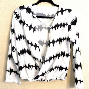 ABL Elastic Waist Open Back Blouse SZ M